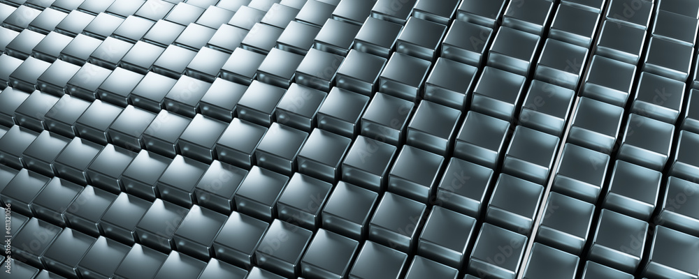 Aufkleber abstract modern background. clear pattern abstract background cube metallic and blue. futuristic ban