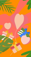 Happy Valentine's Day flat character vector concept operation hand drawn illustration
