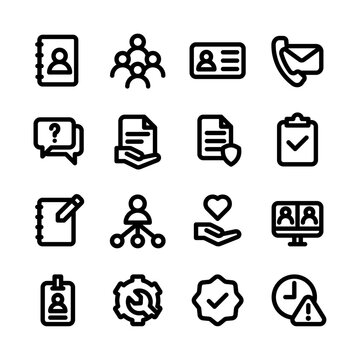 Business Related Icon, Bold Vector Icon Set