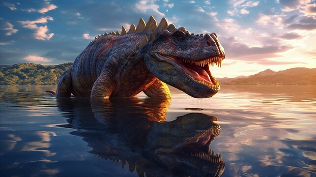 tyrannosaurus dinosaur 3d render