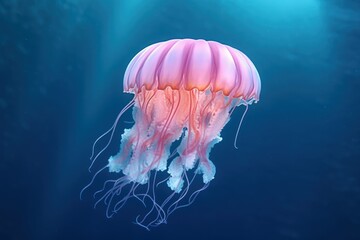 ecology problem  medusa jellyfish close-up generative ai 