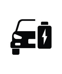 electric car icon, vector best flat icon.