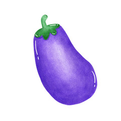eggplant isolated on white