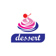 Dessert logo design Vector icon illustration template
