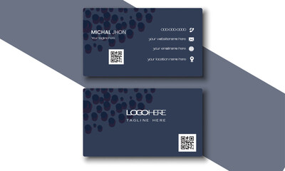 
Horizontal  Black Luxury Business Card .Modern Simple Business card design.