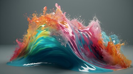 Playful rainbow streaks, colorful desktop wallpaper