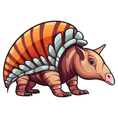 Sweet Armadillo: Irresistible 2D Illustration of a Darling Armored Pal