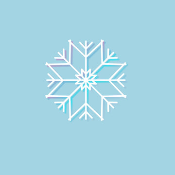 Snowflake with shinning and light  blue background