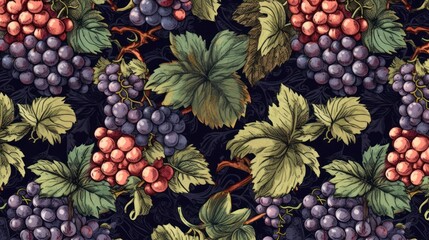 Grapes Pattern, Food Patterns, Grapes ,Abstract Pattern, Grapes Abstract Pattern, Ai Generated Art.