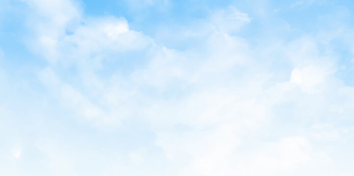 Blue sky and cloud on summer daytime. Trendy sky  image. Vector illustrator