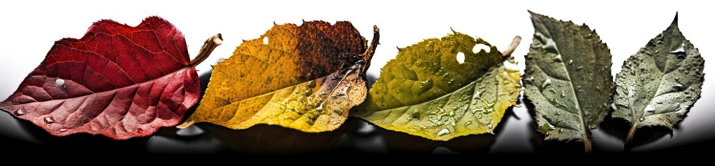 Colorful leaves in the style of naturalistic tones. Generative AI