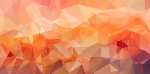 Obraz premium Abstract Brown Orange Polygonal Space Background. Generative AI