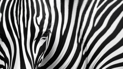 Fototapeta na wymiar Distinct Zebra Stripes Pattern