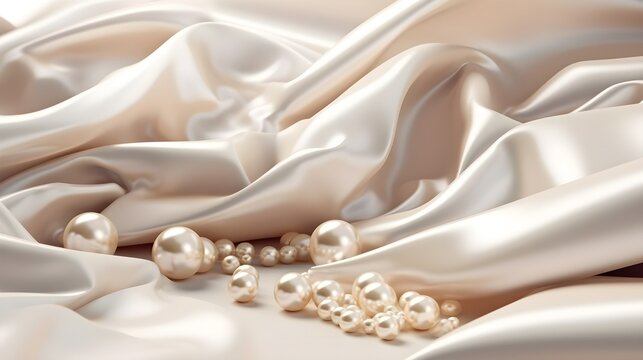 A captivating ımage of a pearl background with foil embellishments
