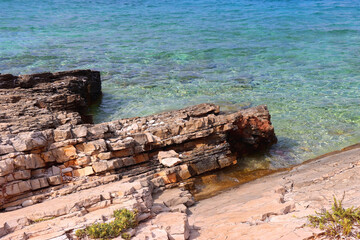 Beautiful wild beach on Proizd, tiny island in southern Croatia.