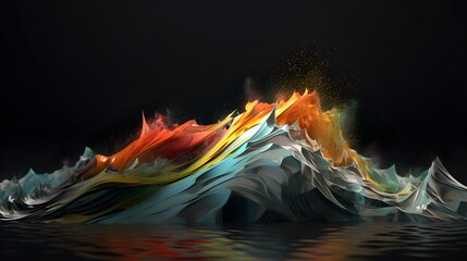 Lively color palette, abstract desktop wallpaper