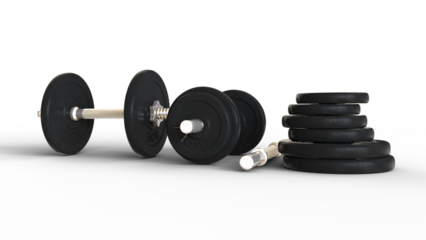 dumbbells isolated on transparent background