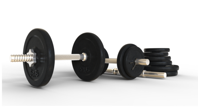 dumbbells isolated on transparent background