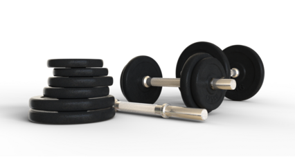 dumbbells isolated on transparent background