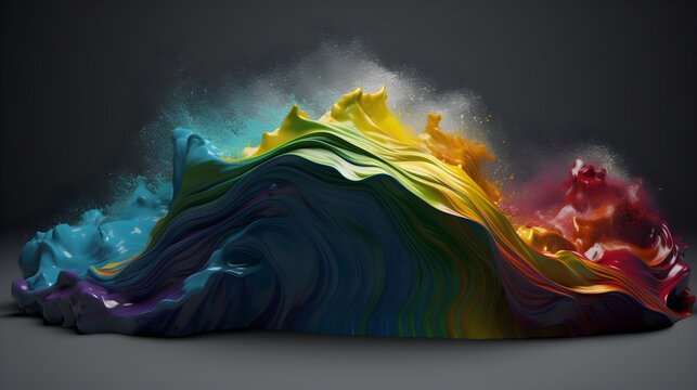 Radiant color fusion symphony, abstract desktop artwork
