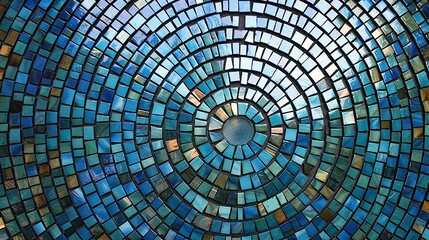 Reflective Glass Mosaic Pattern