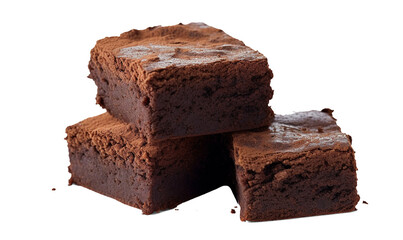 Brownie isolated on transparent or white background, png