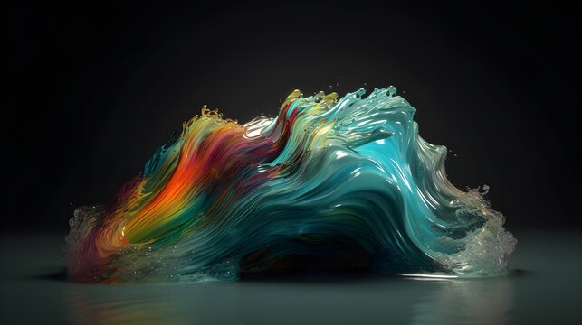 Playful brushstrokes, colorful desktop artwork