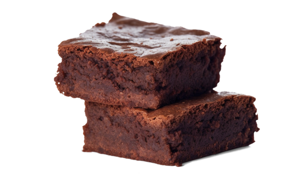 Brownie isolated on transparent or white background, png