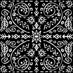 Seamless pattern abstract African ornament doodle decoration