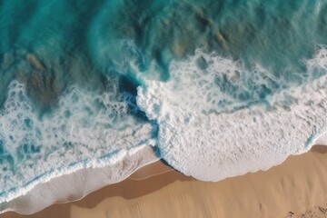 Fototapeta na wymiar vacation sea beach summer wave shore ocean nature sand water. Generative AI.
