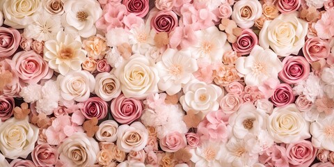 Natural elegance. Pink flower background for weddings and celebrations. romantic blossoms. Roses as symbol of love and luxury