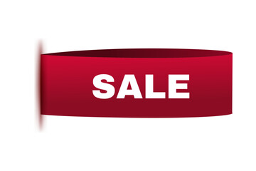 Price tag vector. Ribbon sale banner. Isolated vector illustration EPS10