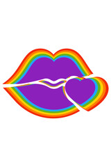 Lesbian, gay, bisexual, and transgender flag / Rainbow pride flag of LGBT organization / Vector illustration / Pride Month / Lgbt colors flag paper layout on white background / Pride community Rainbow