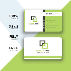 Modern business card template design and round business card design