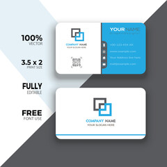 Modern business card template design and round business card design