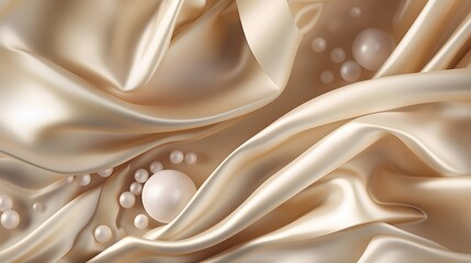 Radiant pearl oasis, silk and foil symphony unveiled