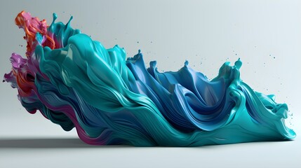 Playful color collision symphony, abstract desktop canvas