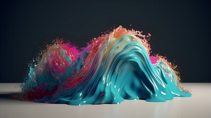 Abstract color dance, dynamic desktop wallpaper