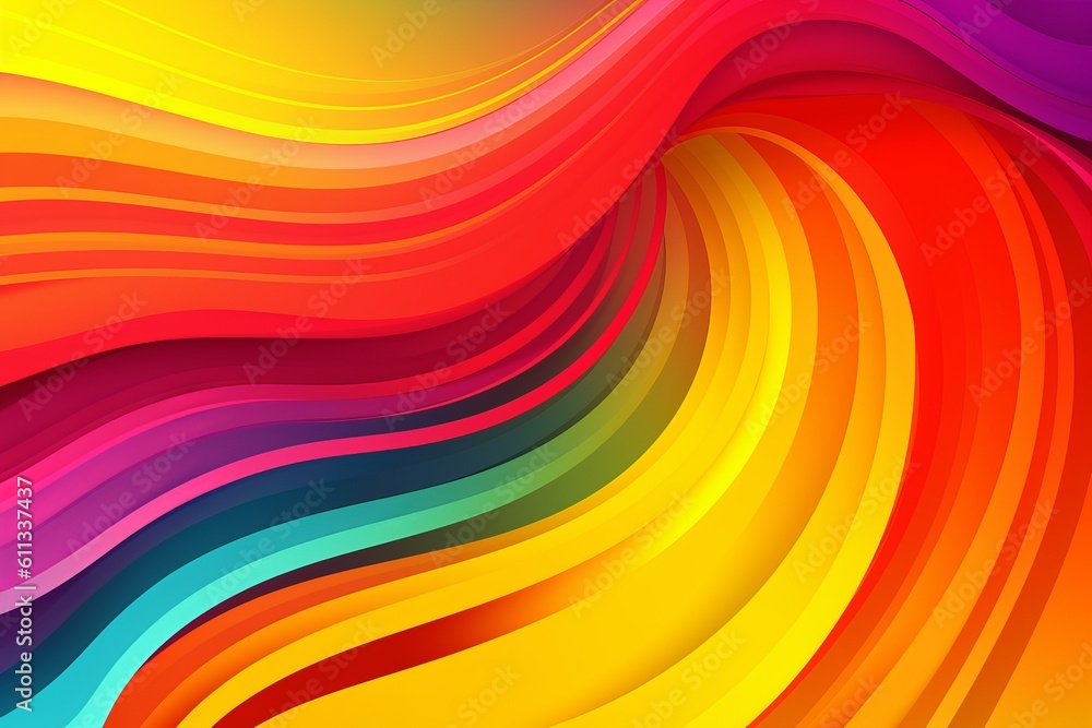 Poster abstract colorful background with lines - abstract rainbow background, background with vibrant color