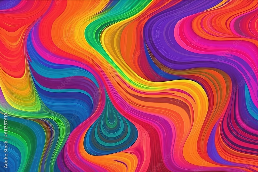 Poster abstract colorful background with circles, background with vibrant colors, generative ai