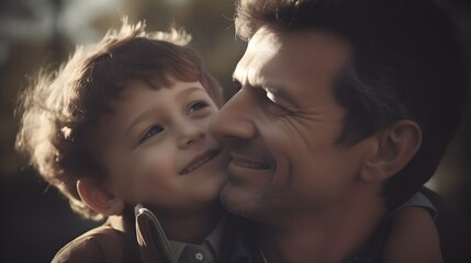 Fictional Persons. Life's greatest treasure, beautiful image of a father and child discovering love and joy - Powered by Adobe