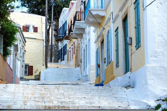 Steps of Kali Strata on the Greek Island of Symi #1