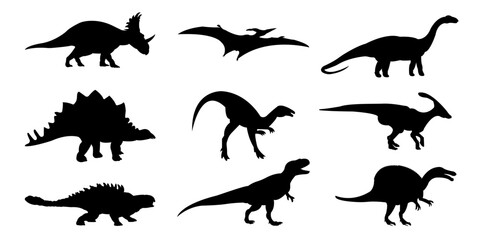 Dinosaurs Silhouette Set
