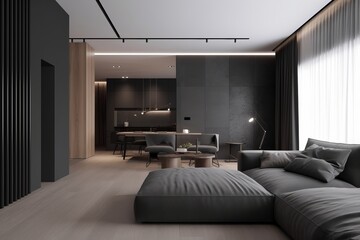 modern living room, Minimalist and Sleek Backgrounds: Embrace Simplicity with Clean and Uncluttered Aesthetics, Generative AI