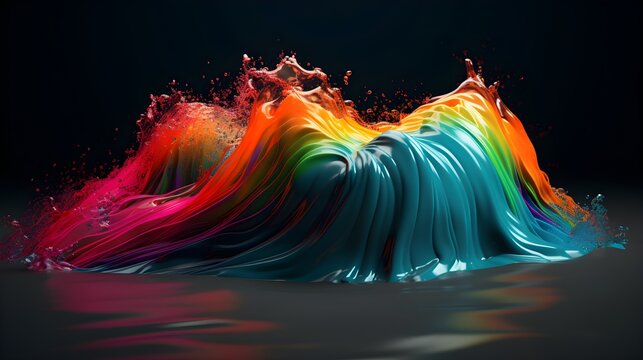 Chromatic dreamscape, dynamic color burst background