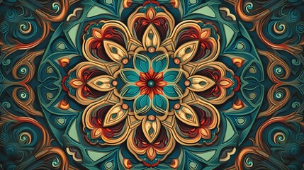 Fototapeta na wymiar Ornamental Mandala Pattern Artwork