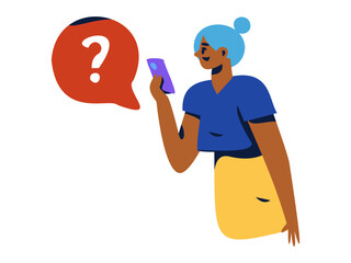 Communicate with consultants flat vector character concept operation hand drawn illustration
