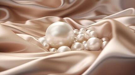 Fototapeta na wymiar A radiant ımage showcasing the elegance of a pearl background