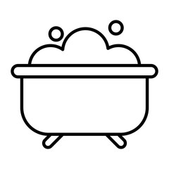 Bathtub Thin Line Icon