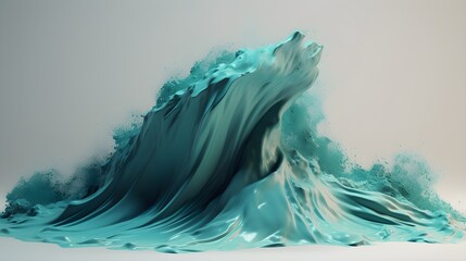 Chromatic color dance in full swing, vibrant paint wave illustration